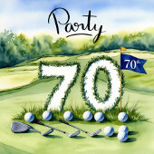 Golffeest 70e verjaardag Save the Date voor golfer Kaart