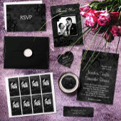 Zwarte Bloemen Chalkboard Tent met Lint Favor Box Bedankdoosjes