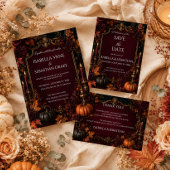 Gothische Herfst Pompoen Save The Date