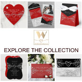 Gotische romantische bruiloft all in one uitnodiging