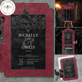 Gothic Black & Wine Orde van Evenementen Huwelijk Poster