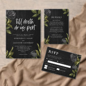 Gotisch Roos Zwart Bruiloft Bedankzakje (Personaliseer de collectie van deze zelfstandige maker.)