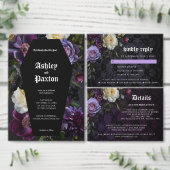 Romantic en Moody Pink Bouquet Invitation Belly B Uitnodigingen Wikkel (Personaliseer de collectie van deze zelfstandige maker.)