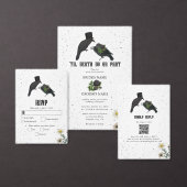 Halloween Zwarte Rozen Kraaien Trouwstoel Grafiek Poster (Personaliseer de collectie van deze zelfstandige maker.)