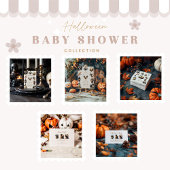 Gothic Halloween Little Boo Baby shower Kaart