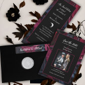 Gotische bruiloft Save the Date Halloween Zwart Ro Kaart