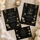 Gotische Luxe Bruiloft Save The Date