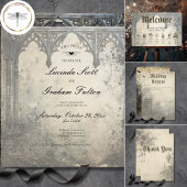 Gothic Moody Scenes Cream & Black Save The Date