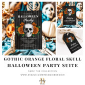 Gothische Rozen Huull Halloween Return Address Etiket