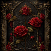 Gothic Red Rose's huwelijksuitnodiging Kaart