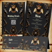 Gotische Romance in de schaduw van de liefde. Reclamebord Met Voetstuk