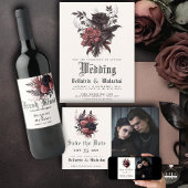 Moody Goth Rosewood After Party QR Code  Save The Date