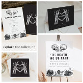 NOVA Til Death Gothic Skull Trouwprogramma Kaart