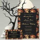 Gothic Skull Welkom bij onze halloween bruiloft Poster