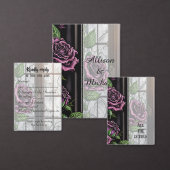 Paarse rozen bij het raam - gotische stijl bruilof bedankdoosjes (Personaliseer de collectie van deze zelfstandige maker.)