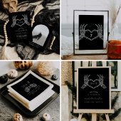 Gotisch Skelet Handen Halloween Bruiloft Menu