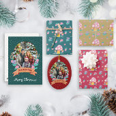 Feestelijke Bloemenkrans Groene Foto Kerst Mok