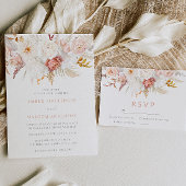 Graceful Elegance: vlekkeloze bloemenbruiloft Kaart