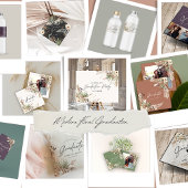 Afstuderen pampas eucalyptus elegant script kaart