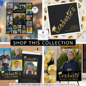 Afstuderen hand Lettert AFSTUDEERDER CONGRATS Inpakpapier Vel