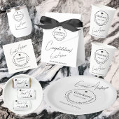 Modern Zwart-wit Woorden van Wijsheid Afstuderen Informatiekaartje