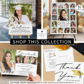 Elegant Afstuderen Script 4 Photo Gold Pet Kaart