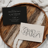 Moderne beige geometrische 3 afstuderen voor fotog aankondiging