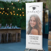 Afstudeerfoto volledig - Verticale aangepaste teks Spandoek