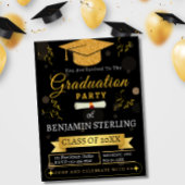Zwarte & Gold Graduation Party Favor Box Bedankdoosjes