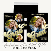 Afstudeerfeest QR Code Goud Moderne Typografie Informatiekaartje