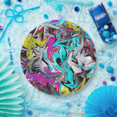 Graffitimuurcollage Tweekleurige Koffiemok