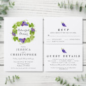 Druiven op de Wijn Bruids Douche Uitnodiging (Personaliseer de collectie van deze zelfstandige maker.)