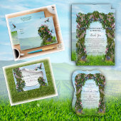 Beklimmende druiven en Honeysuckles Flowers Kaart