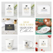 Gold Grey Bedankt Retro Typografie