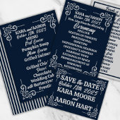 Grijs op Slate Blue Edwardian Bedankkaart