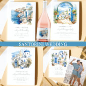 Santorini Griekenland Bruiloft gepersonaliseerd mi Bedankdoosjes