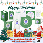 Griekse vlag zwart haar kerst engel gepersonalisee grosgrain lint