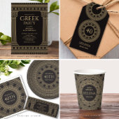 Elegante oude Griekenland partij tabel nummers Kaart