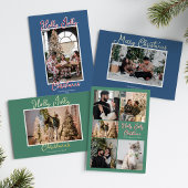 Groene Holly Jolly Kerstmis retour adres Etiket