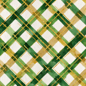 Gouden Green Plaid Kerst Tissue Papier