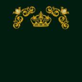 Groene en gouden koninklijke kroonparen - Uitnodig Kaart