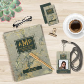 Elegant Goud Geweven 3 Letter Monogram Logo T-shirt