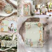 Pastel Tropical Wild One Oerwoud Safari Dieren Vlaggetjes