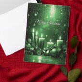 Green Candles Christmas Holiday Ornament (Personaliseer de collectie van deze zelfstandige maker.)