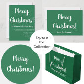 Green Merry Kerstmis van label sticker