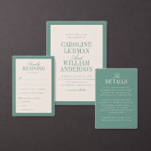 Green Wedding Ceremony or Reception Welcome Bedankkaart (Personaliseer de collectie van deze zelfstandige maker.)