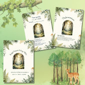 groene bos waterverf boho bruiloft acryl uitnodigingen