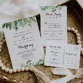 Groene Eucalyptus Botanische kalligrafie Weddensch Save The Date