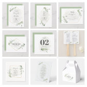 Modern Goud & Foliage Lijst Uitnodigingen Wikkel