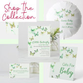 Green Little Butterfly Baby shower Luier Raffle Reclamebord Met Voetstuk
